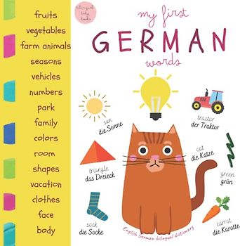 My First German Words | English German Bilingual Dictionary | Bilingual Baby Books: Kids Learn German | First 100 Words | Toddler Handbook | Englisch Deutsch Buch