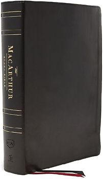Nkjv, MacArthur Study Bible, 2nd Edition, Genuine Leather, Black, Thumb-Indexed, Comfort Print
