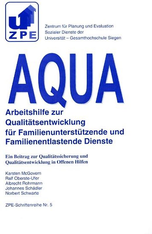 AQUA - Arbeitshilfe zur Qualitätsenwicklung für Familienunterstützende und Familienentlastende Dienste