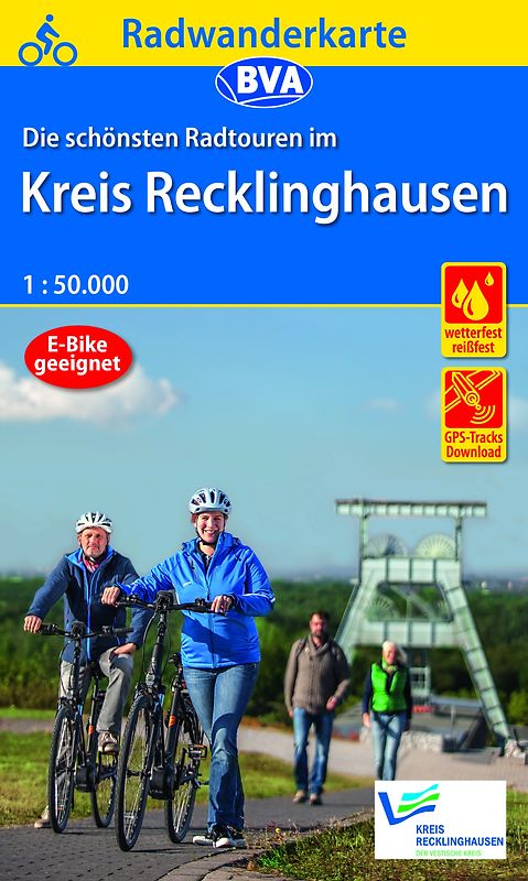 BVA Radwanderkarte Kreis Recklinghausen die schönsten Radtouren 1:50.000