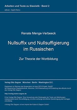 Nullsuffix und Nullsuffigierung im Russischen