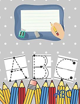 ABC :: Zeszyt ćwiczeń dla dzieci, Nauka pisania ,Zeszyt do kaligrafii, Zeszyt w linie z kropkami, Zeszyty dla dzieci, Alfabet, Idealny do nauki pisania,