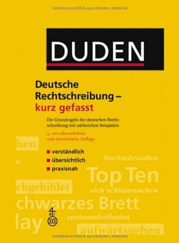 Duden - Deutsche Rechtschreibung - kurz gefasst