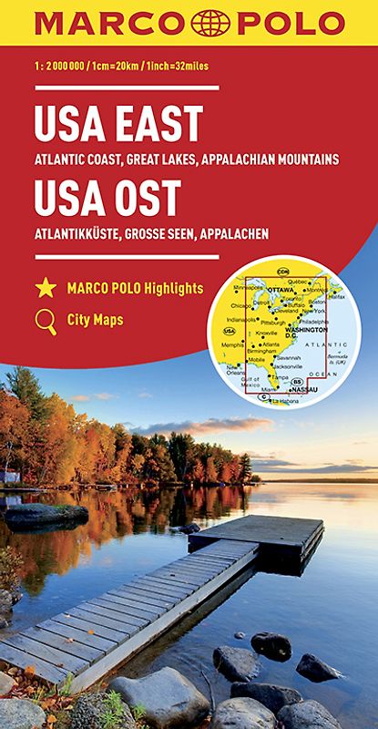 MARCO POLO Kontinentalkarte USA Ost 1:2 Mio.