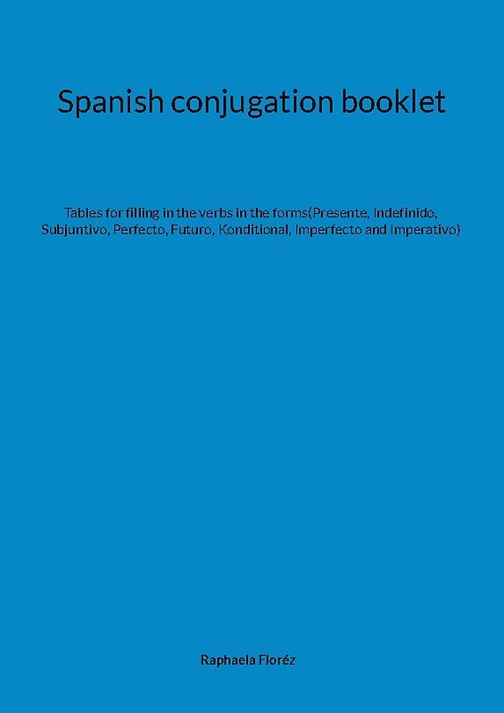 Spanish conjugation booklet