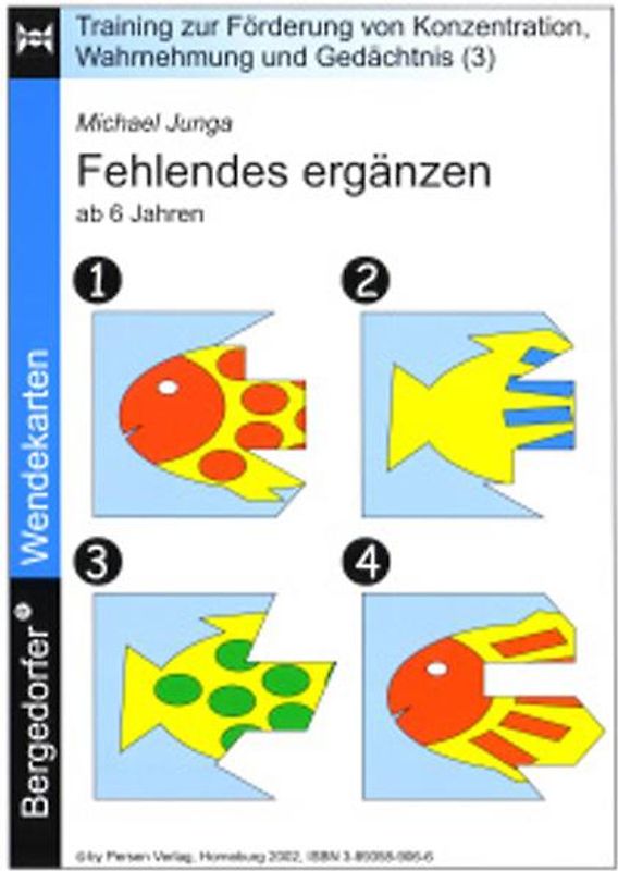 Training zur Förderung von Konzentration, Wahrnehmung und Gedächtnis / Fehlendes ergänzen