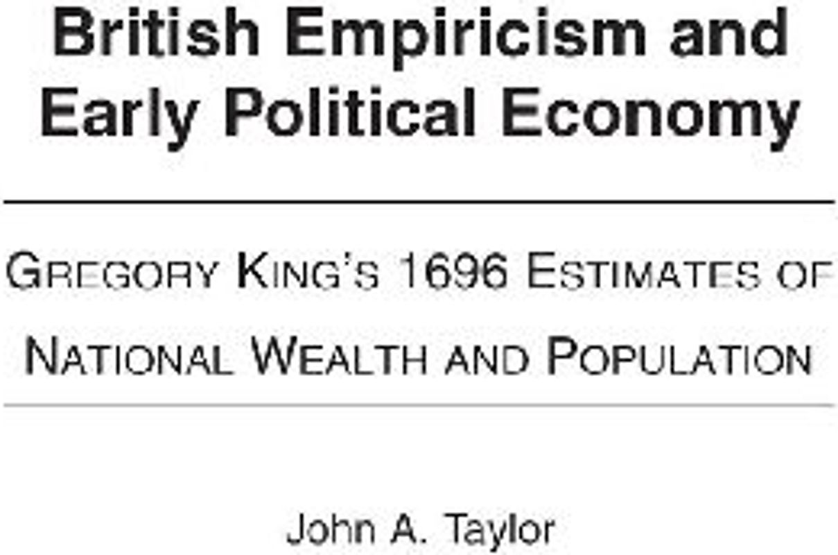British Empiricism and Early Political Economy