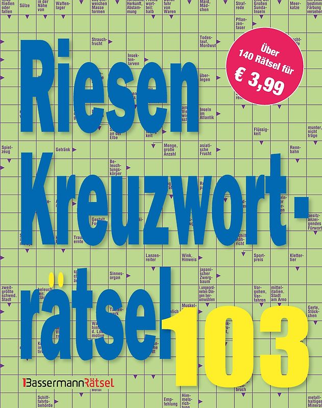 Riesen-Kreuzworträtsel 103 (5 Exemplare à 3,99 €)