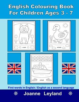 English Colouring Book For Children Ages 3-7: First words in English / English as a second language