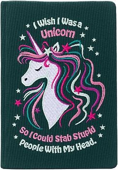 I Wish I Was a Unicorn Embroidered Journal