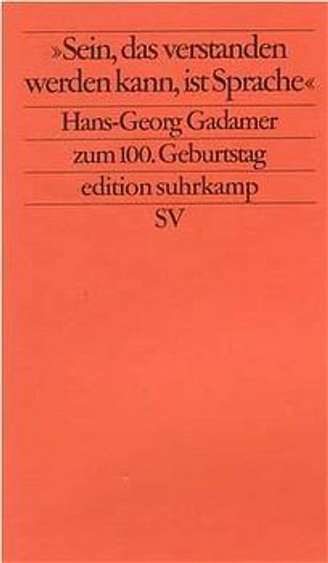 Sein, das verstanden werden kann, ist Sprache