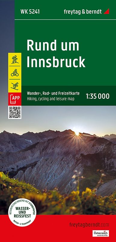 freytag & berndt Wanderkarte WK 5241 Rund um Innsbruck 1:35.000