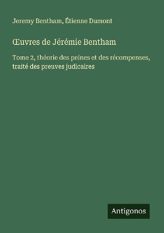 ¿uvres de Jérémie Bentham
