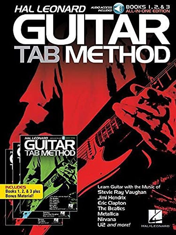 Hal Leonard - Guitar Tab Method Books 1 2 and 3 All-In-One Beginner Guitar Lesson Book with Tabs and Online Audio