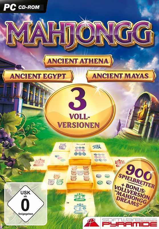 Mahjongg - 3 Vollversionen [Software Pyramide] PC Spiele