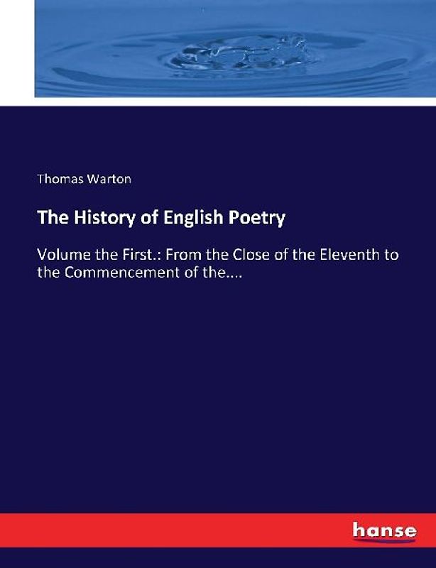The History of English Poetry