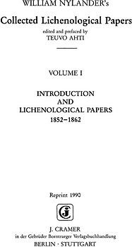 Collected Lichenological Papers