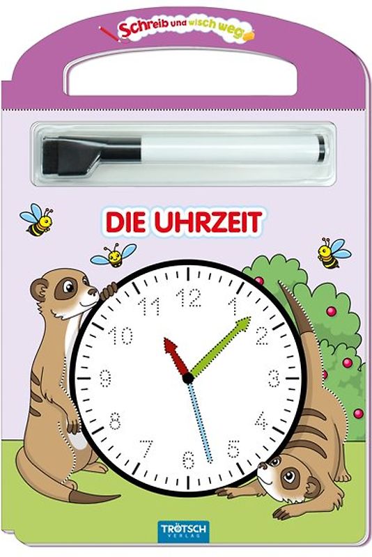 Trötsch Die Uhrzeit Schreib und Wisch Weg mit Stift