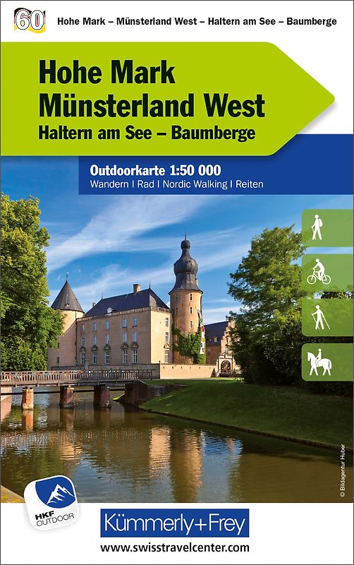 Kümmerly+Frey Outdoorkarte Deutschland 60 Hohe Mark, Münsterland West 1:50.000