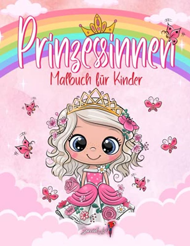 Prinzessin - Malbuch für Kinder: Mehr als 50 Ausmalseiten mit schönen und liebevollen Prinzessinnen für Kinder von 4 bis 8 Jahren! (Geschenke für Kinder, Großes Format) (Malbücher für Mädchen, Band 3)