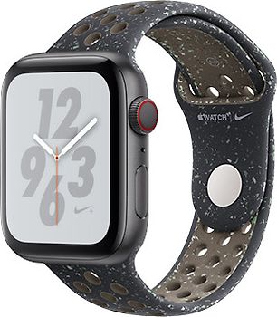 Apple Watch Nike+ Series 4 44 mm Boîtier aluminium gris sidéral Bracelet Sport Nike ciel de minuit M/L [Wi-Fi + Cellulaire]
