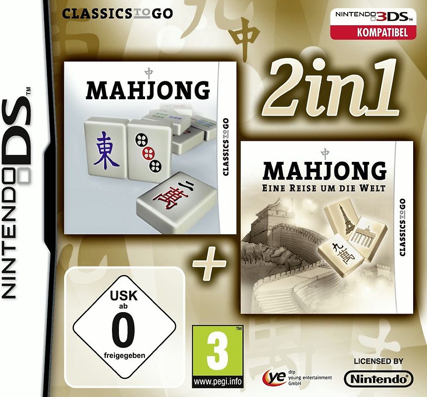 Mahjong + Mahjong: Eine Reise um die Welt [2in1 Bundle] Nintendo DS
