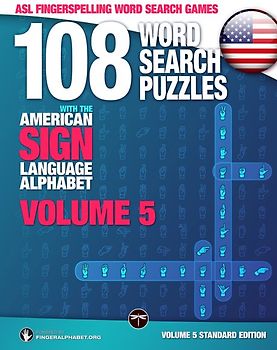 ASL Fingerspelling Games – 108 Word Search Puzzles with the American Sign Language Alphabet