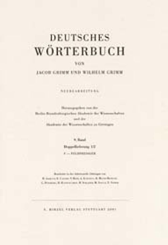 Deutsches Wörterbuch. Neubearbeitung