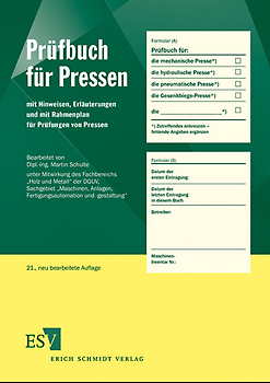 Prüfbuch für Pressen