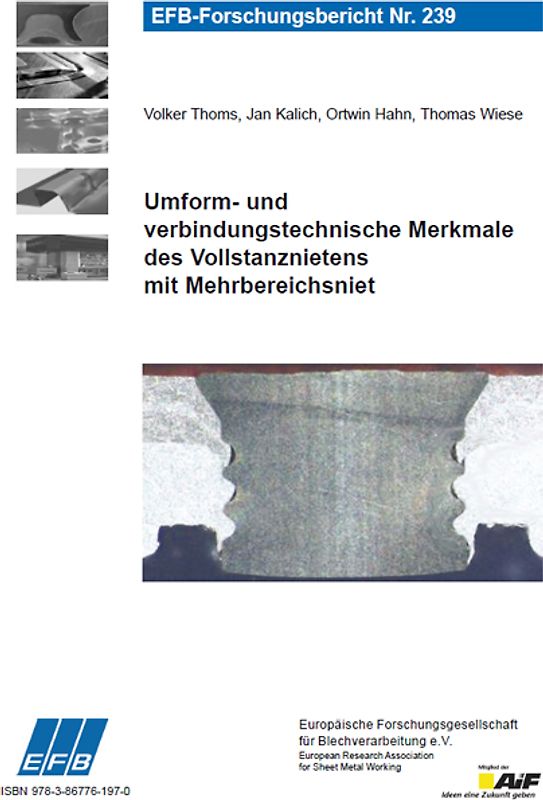 Umform- und verbindungstechnische Merkmale des Vollstanznietens mit Mehrbereichsniet