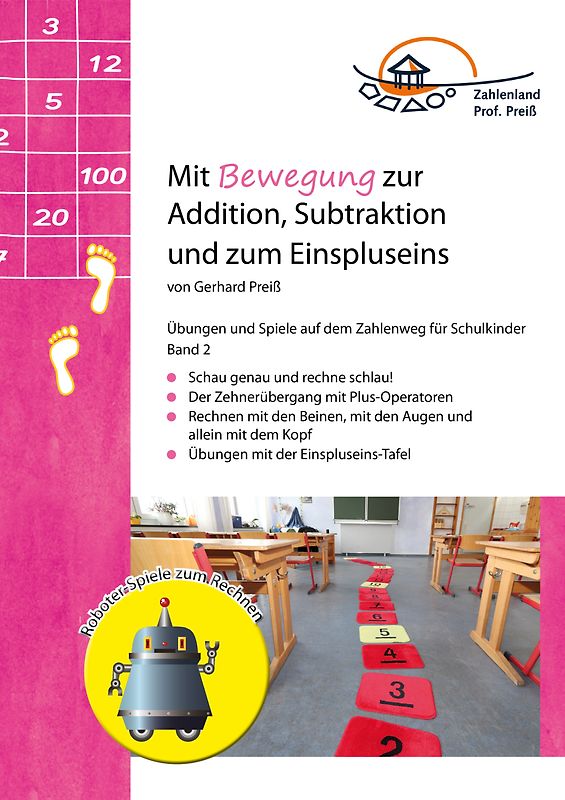 Mit Bewegung zur Addition, Subtraktion und zum Einspluseins
