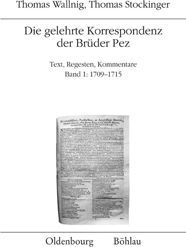 Die gelehrte Korrespondenz der Brüder Pez