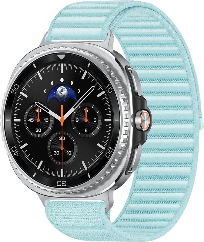 Samsung Galaxy Watch8 Classic 46 mm Boîtier aluminium noir sur Confort S/M vert d'eau [Wi-Fi + 4G]