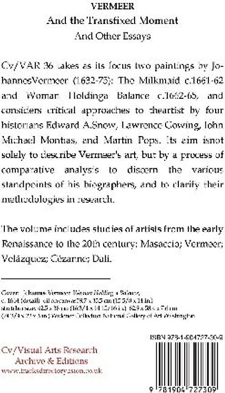 Vermeer And The Transfixed Moment