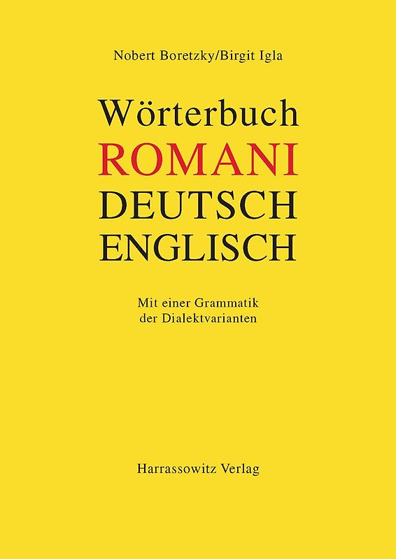 Wörterbuch Romani - Deutsch - Englisch für den südosteuropäischen Raum