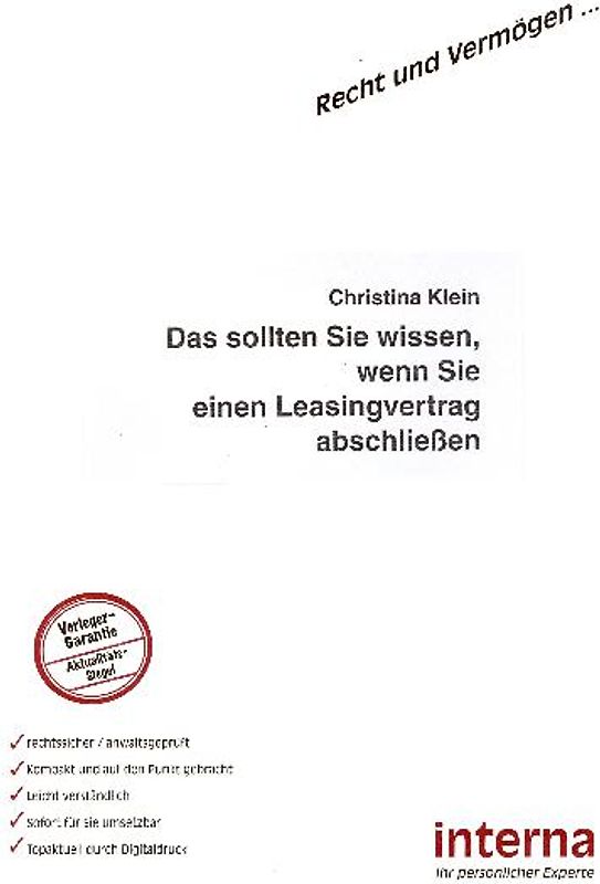 Das sollten Sie wissen, wenn Sie einen Leasingvertrag abschliessen
