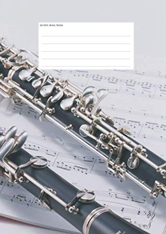 Hefte - Blöcke - Notizen: Klarinette Notenheft, 50 Seiten, 12 Systeme, DIN A4
