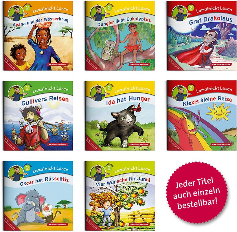 Lamaleicht Lesen Themenset Lesestufe 2
