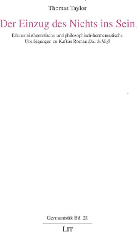 Der Einzug des Nichts ins Sein