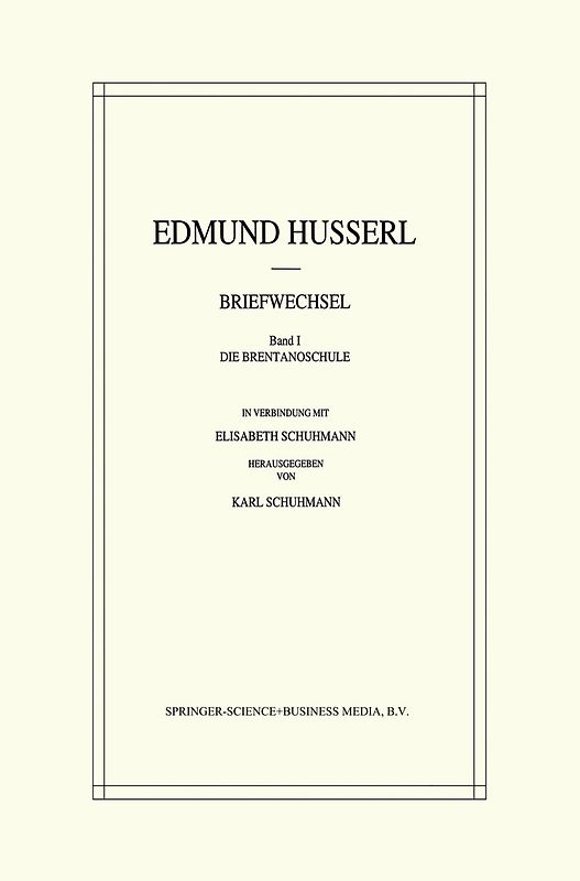 Edmund Husserl Briefwechsel