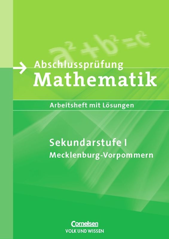 Abschlussprüfung Mathematik - Sekundarstufe I - Mecklenburg-Vorpommern (Bisherige Ausgabe) / Arbeitsheft mit eingelegten Lösungen