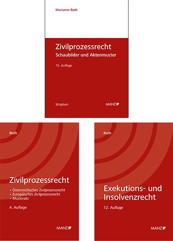 PAKET: Zivilprozessrecht 4.Auflage + Zivilprozessrecht Schaubilder und Aktenmuster 15.Auflage + Exekutions-und InsolvenzR 12.Auflage