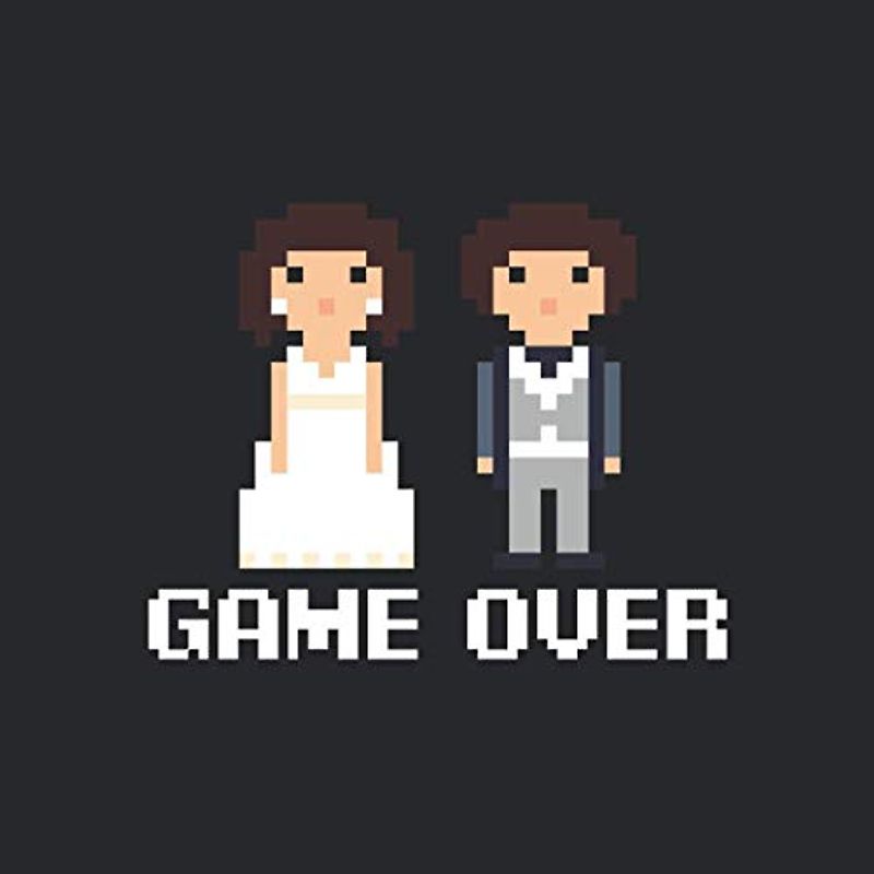 Lustiges Hochzeitsgästebuch: Gästebuch mit Fragen über das Brautpaar zum Ausfüllen ♦ Hochzeitsalbum für über 100 Einträge ♦ 8,5x8,5 Format ♦ Motiv: Game over 8