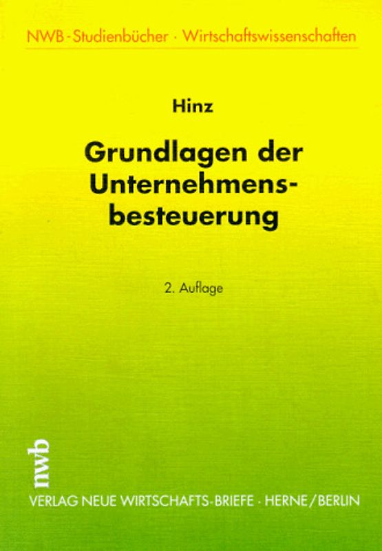 Grundlagen der Unternehmensbesteuerung
