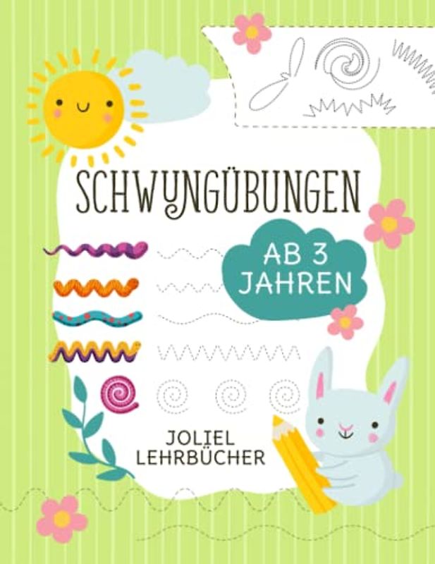 Schwungübungen für Kinder ab 3 Jahren: Das XXL Übungsheft - Konzentration, Koordination und Feinmotorik - Mit Schwungübungen für Mädchen und Jungen ab 3 Jahren als Vorbereitung für den Kindergarten.