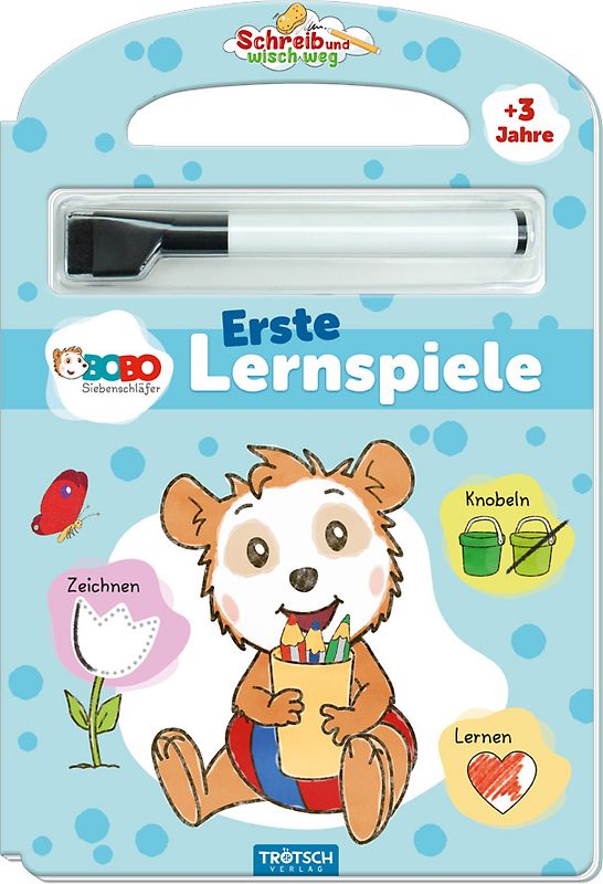 Trötsch Bobo Siebenschläfer Schreib und wisch weg Pappenbuch Erste Lernspiele