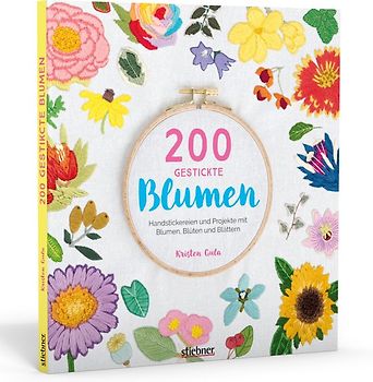 200 gestickte Blumen