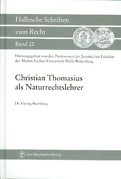 Christian Thomasius als Naturrechtslehrer