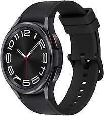 Image of Samsung Galaxy Watch6 Classic 43 mm roestvrij staal kast black op leren bandje S/M graphite [wifi + 4G] (Refurbished)