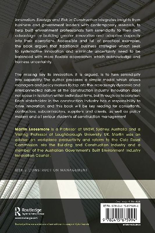 Innovation, Strategy and Risk in Construction
